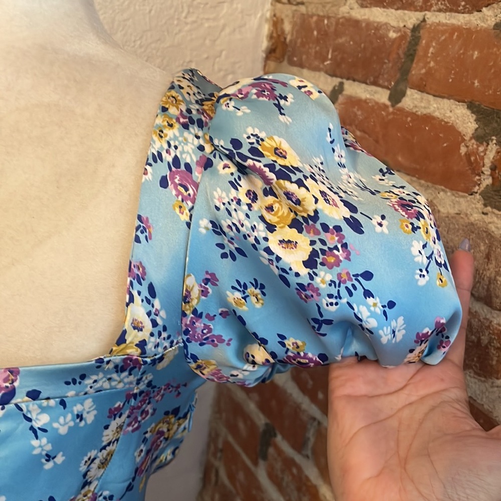 ZARA - SATIN EFFECT PRINT DRESS - Picture 6 of 10